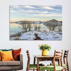 Horsetooth Reservoir Frozen Reflection Wall Art