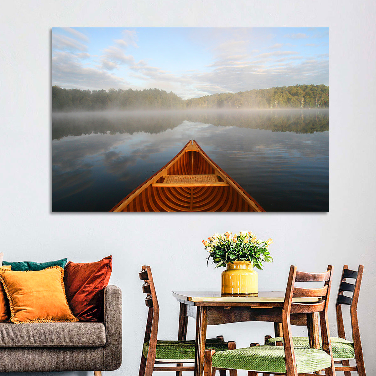 Cedar Canoe on Lake Ontario Wall Art