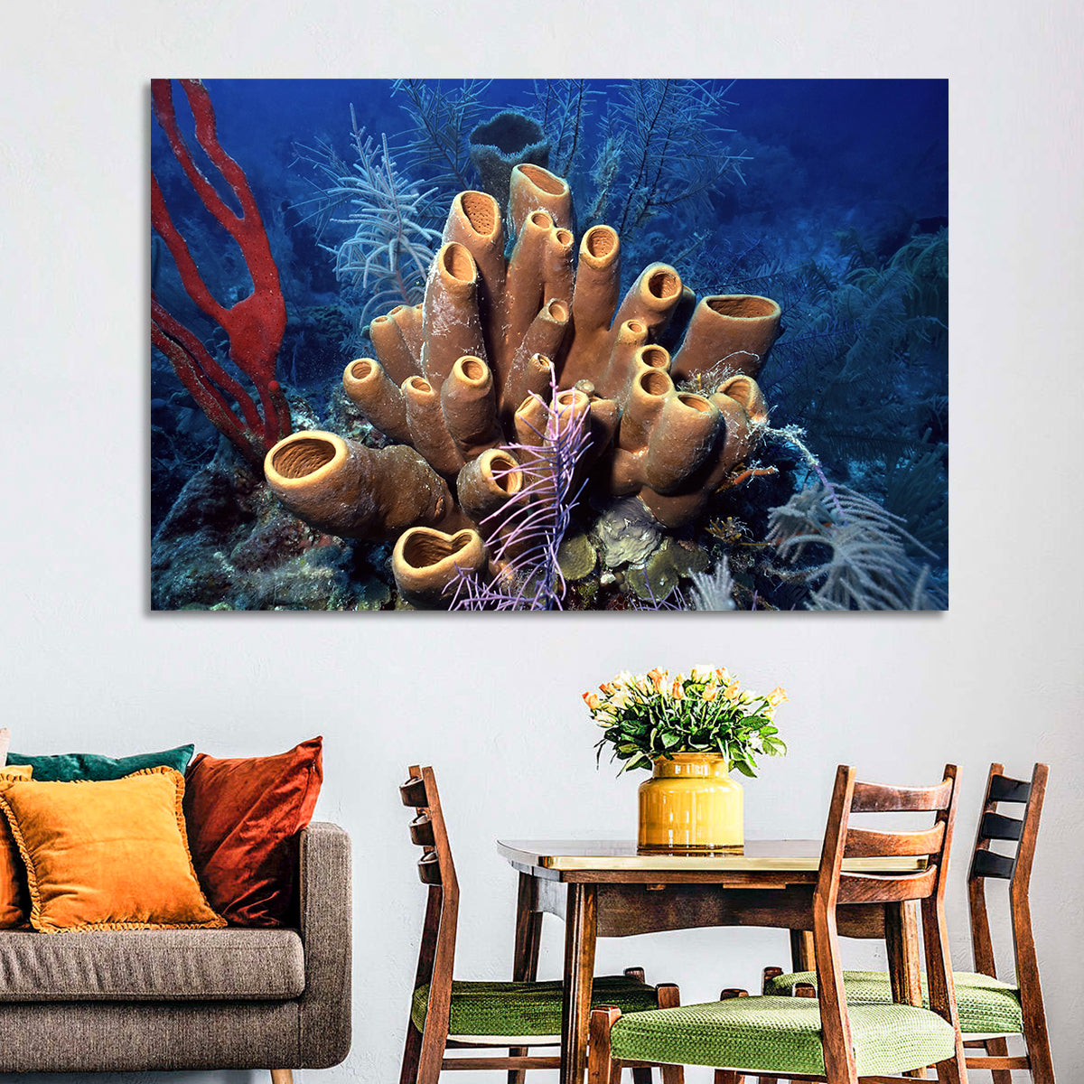 Belize Reef Sponge Scene Wall Art