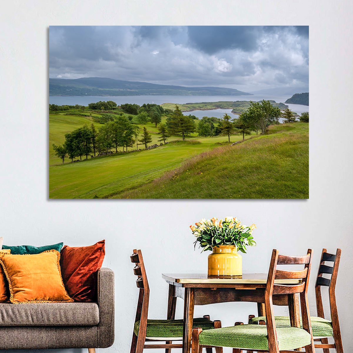 Tobermory Bay Coastal Hill Wall Art