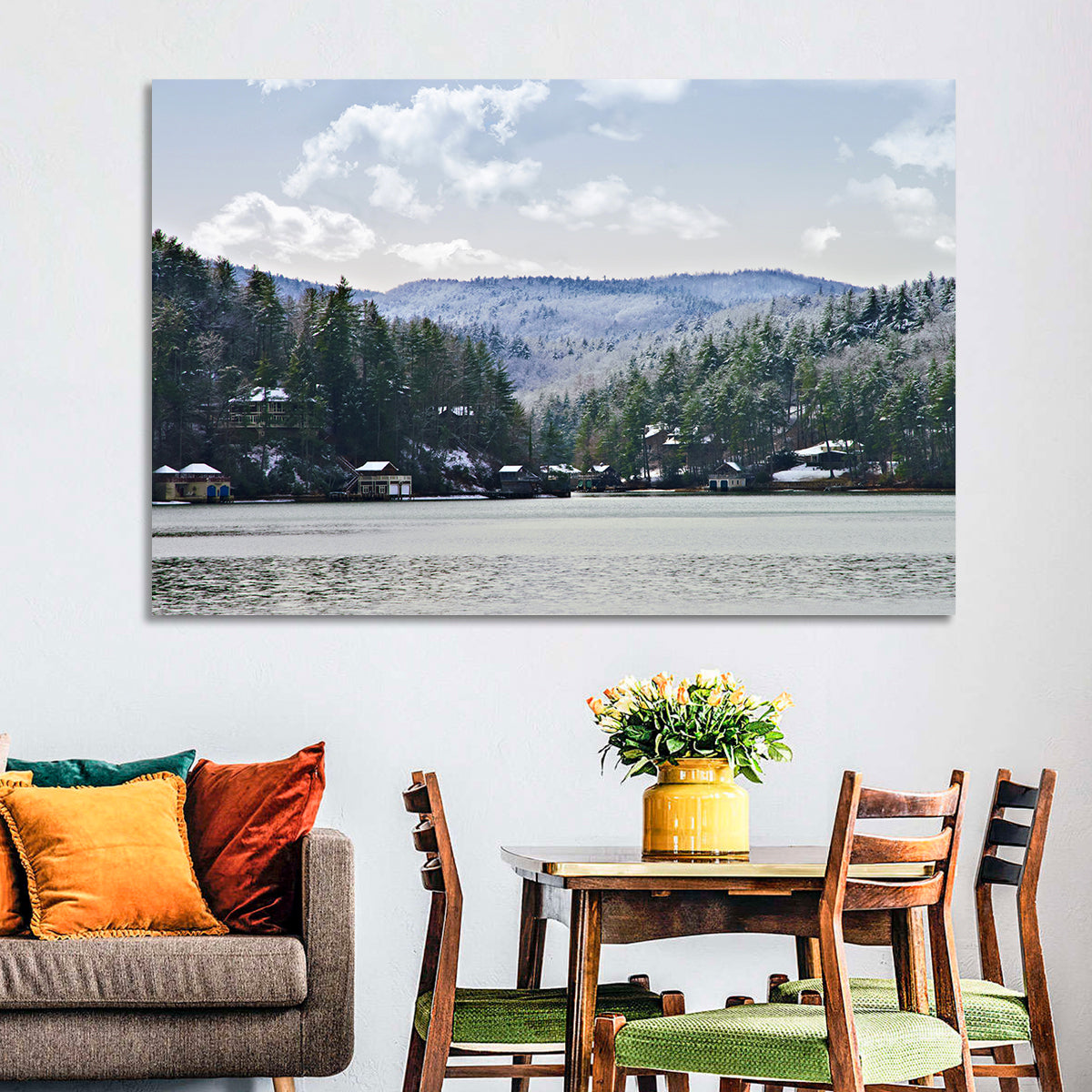 Lake Rabun Winter Scene Wall Art