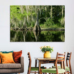 Bald Cypress and Great Blue Heron Wall Art