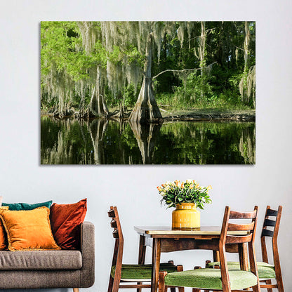 Bald Cypress and Great Blue Heron Wall Art