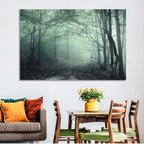 Misty Forest Path Wall Art