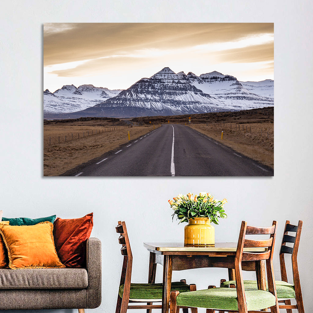 East Fjords Road at Dusk Wall Art