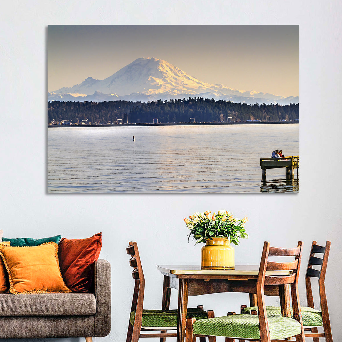 Mount Rainier Over Lake Washington Wall Art