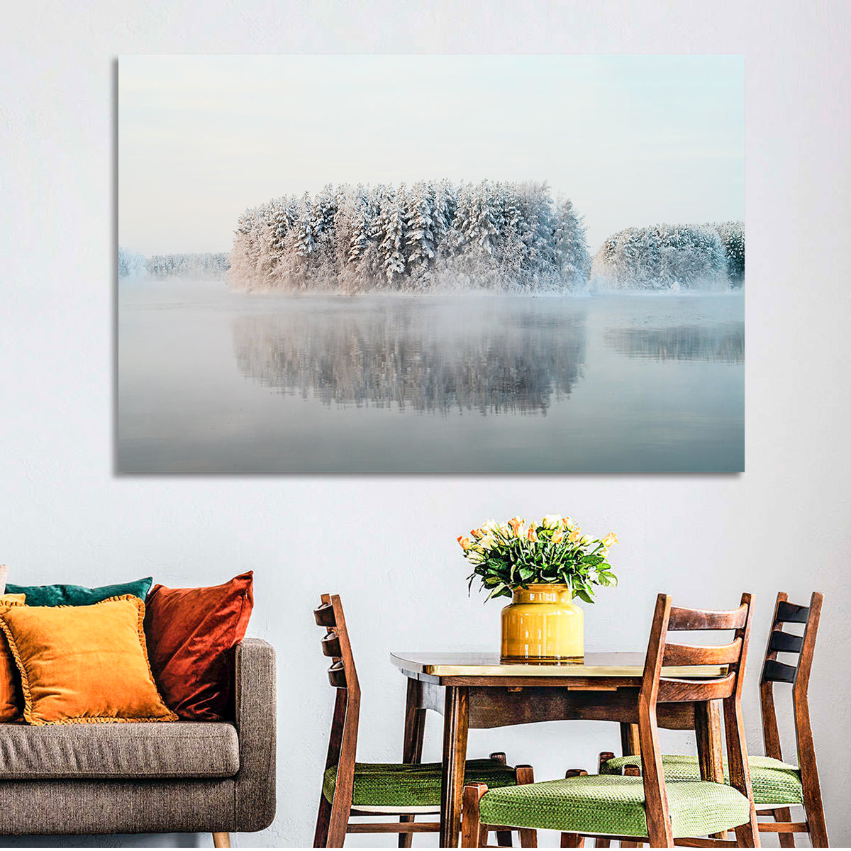 Misty Karelia Lake Wall Art