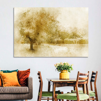 Sepia Orchard Pathway Wall Art