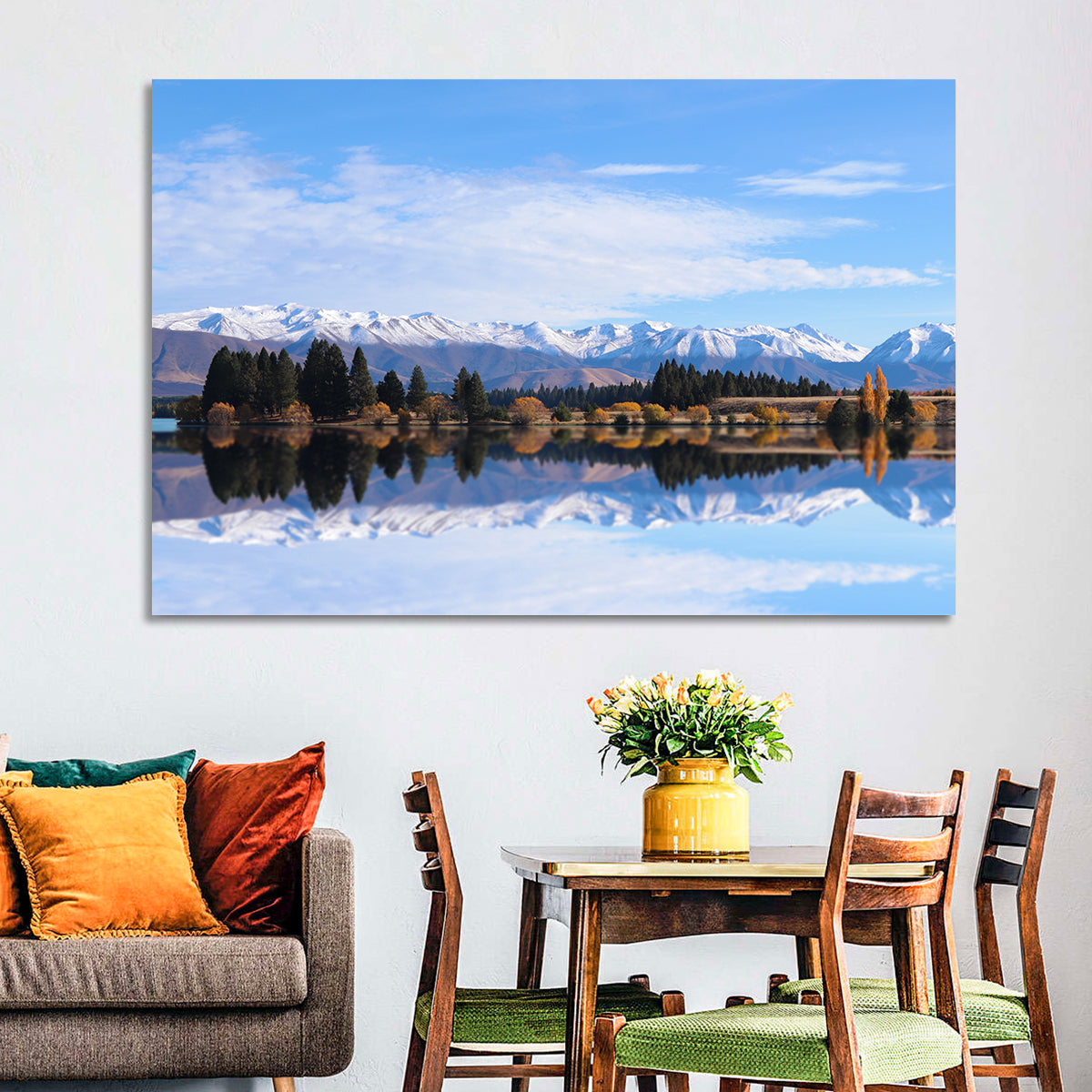 Ruataniwha Lake Reflection Wall Art