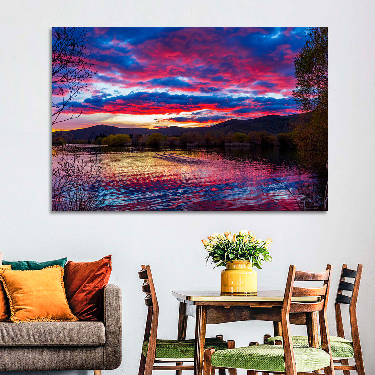 Lake Wairepo Arm Sunrise Reflection Wall Art