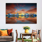 Hangzhou Golden Sphere Skyline at Dusk Wall Art