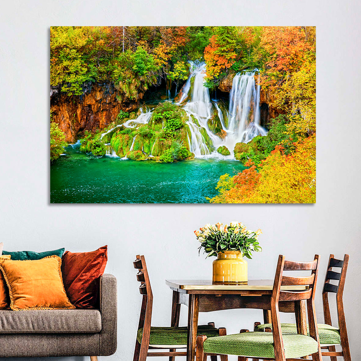 Plitvička Jezera Autumn Falls Wall Art