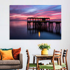 Jekyll Island Dusk Pier Wall Art