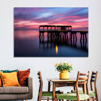 Jekyll Island Dusk Pier Wall Art