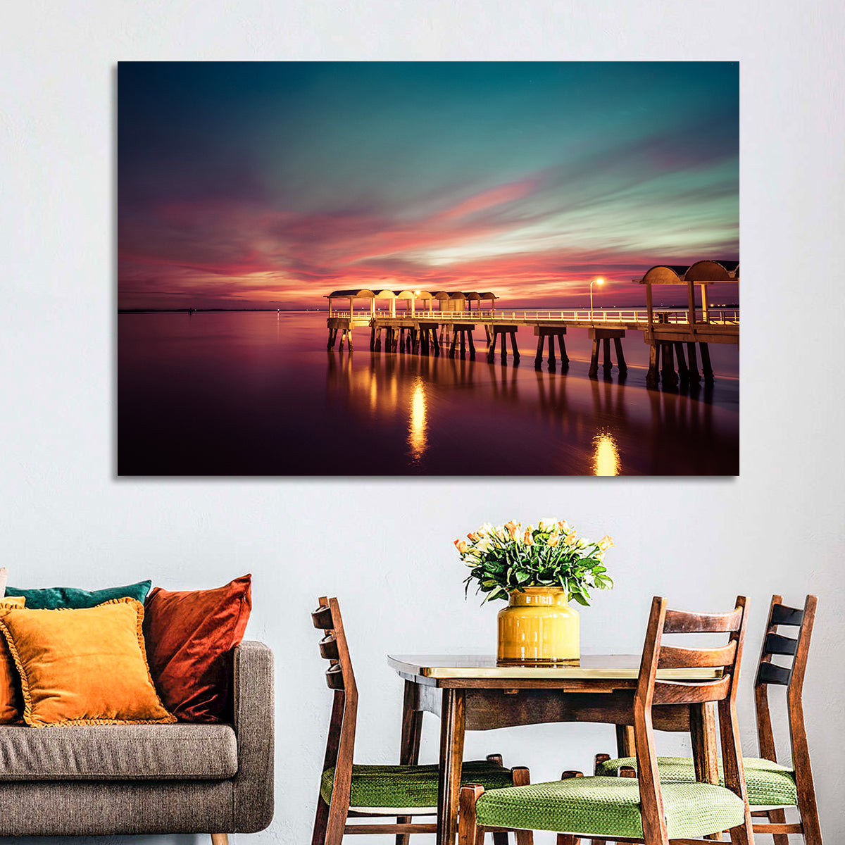 Jekyll Island Pier at Dusk Wall Art