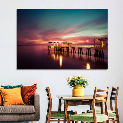 Jekyll Island Pier at Dusk Wall Art
