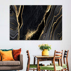 Diagonal Gold Veined Marble Wall Art