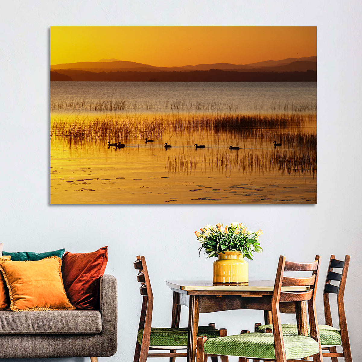 Lake Champlain Golden Sunrise Wall Art