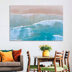 Turquoise Shoreline Aerial View Wall Art