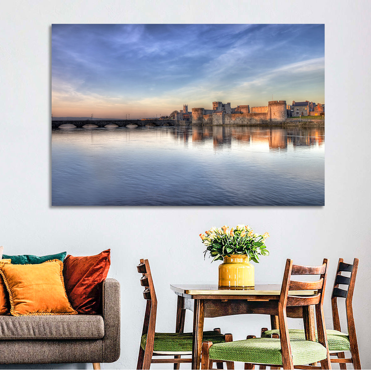 King John's Castle at Sunset Wall Art