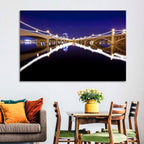 Mill Avenue Bridge Night Reflections Wall Art