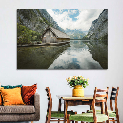 Königssee Boathouse at Obersee Wall Art