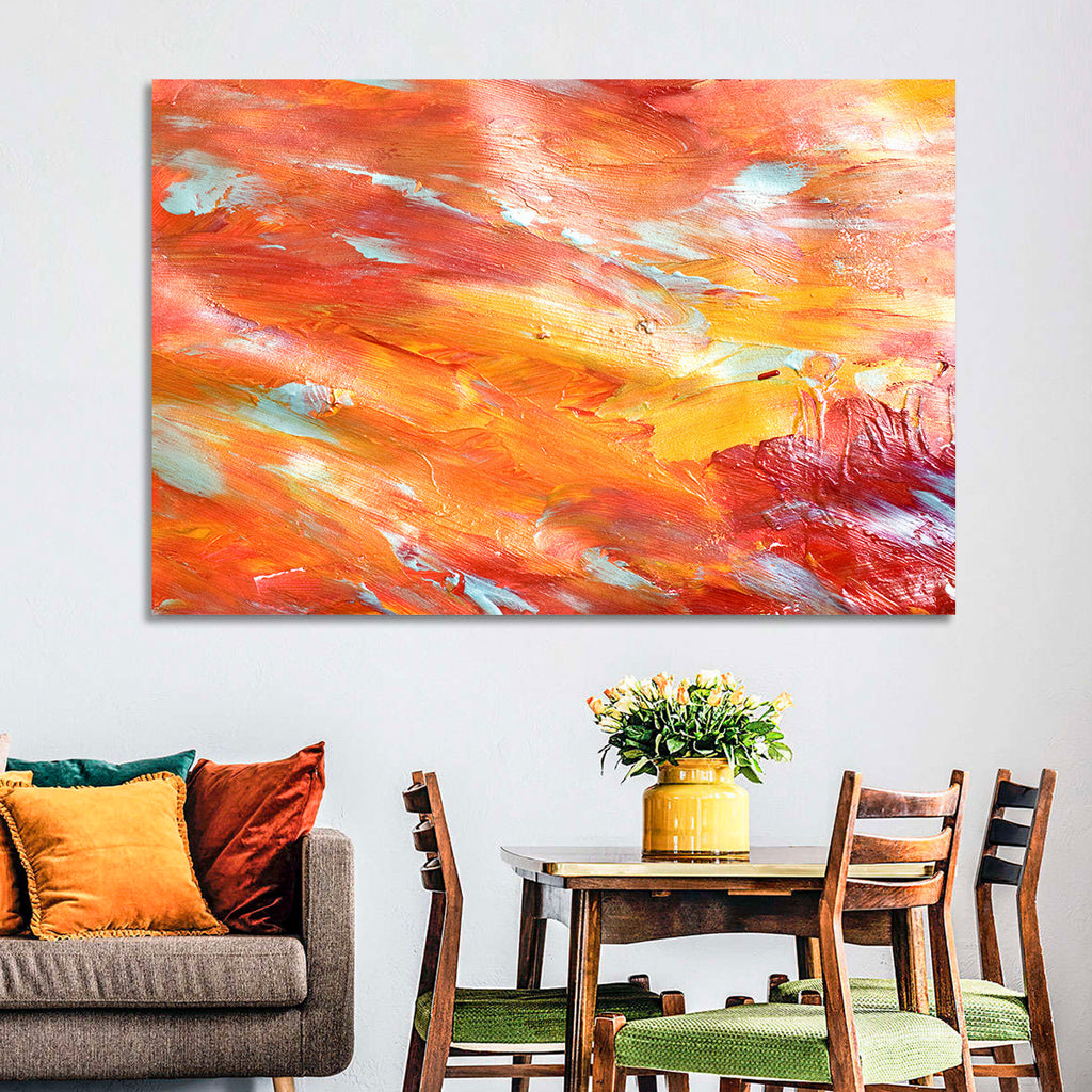 Sunfire Impasto Abstract Wall Art