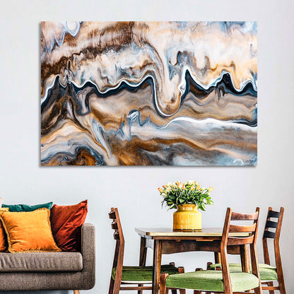 Marbled Gold Swirl Wall Art