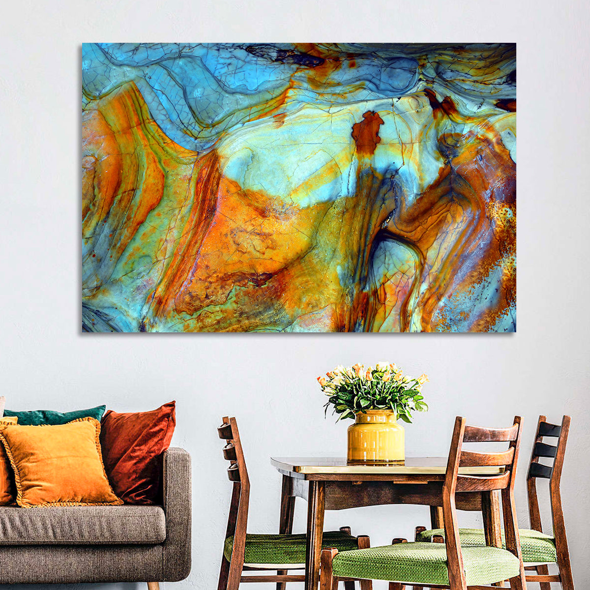 Agate-inspired Rock Pattern Wall Art