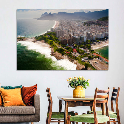 Ipanema Coast Aerial View Wall Art