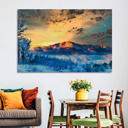 Pikes Peak Sunset Wall Art