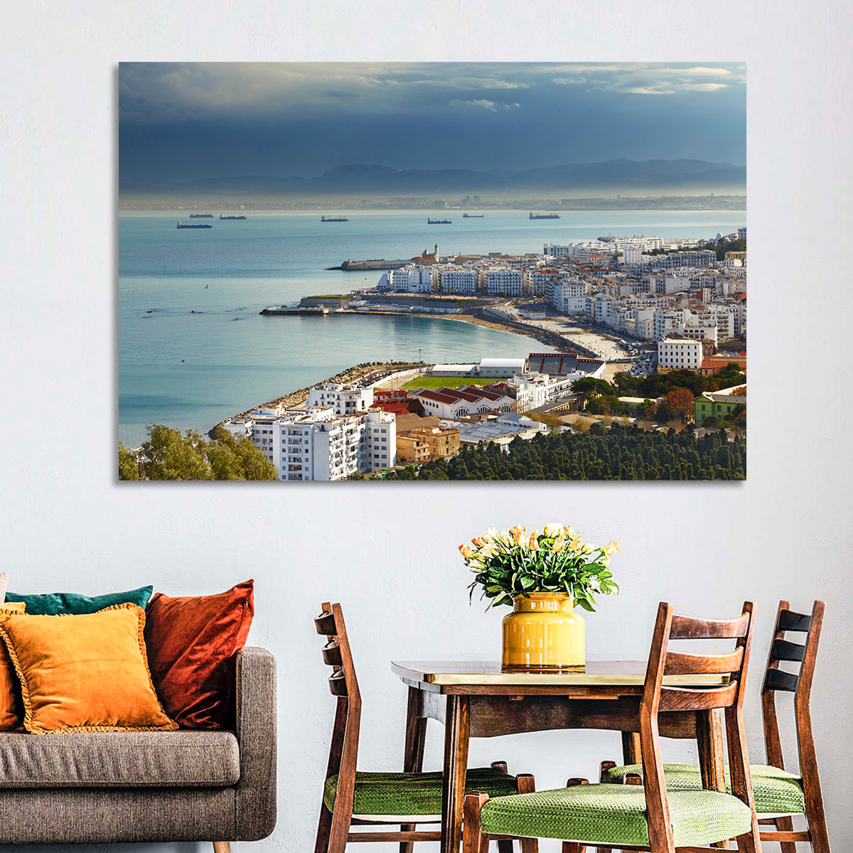 Bab El Oued Bay, Algiers Wall Art in a room, landscape