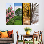 Four Seasons Tree Collage Wall Art