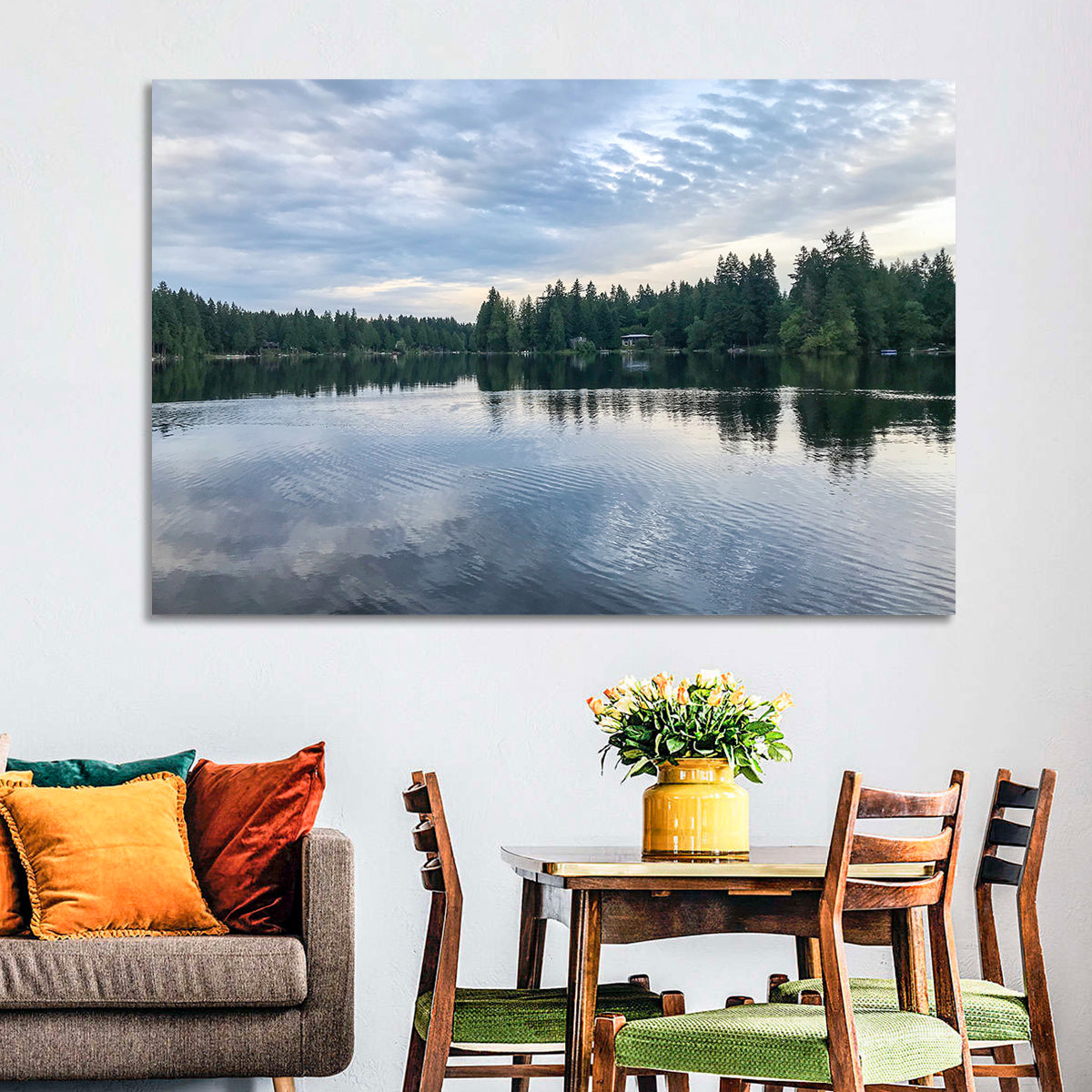 Beaver Lake Park Sunrise Reflection Wall Art