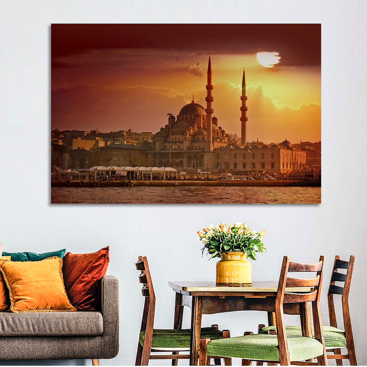 Yeni Cami Golden Hour Wall Art