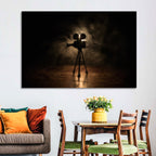 Backlit Vintage Movie Camera Wall Art