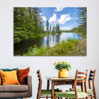 Lake Pend Oreille Wildflower View Wall Art