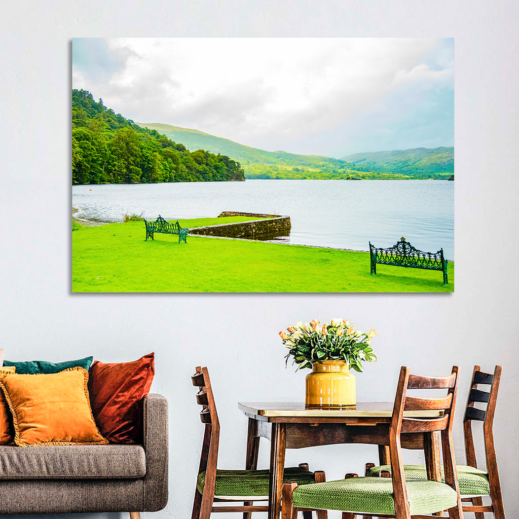 Ullswater Lakeside Benches Wall Art