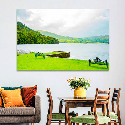 Ullswater Lakeside Benches Wall Art