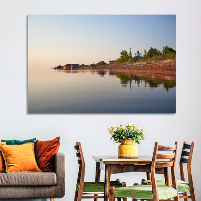 Lake Peipus Sunset with Blue Domes Wall Art