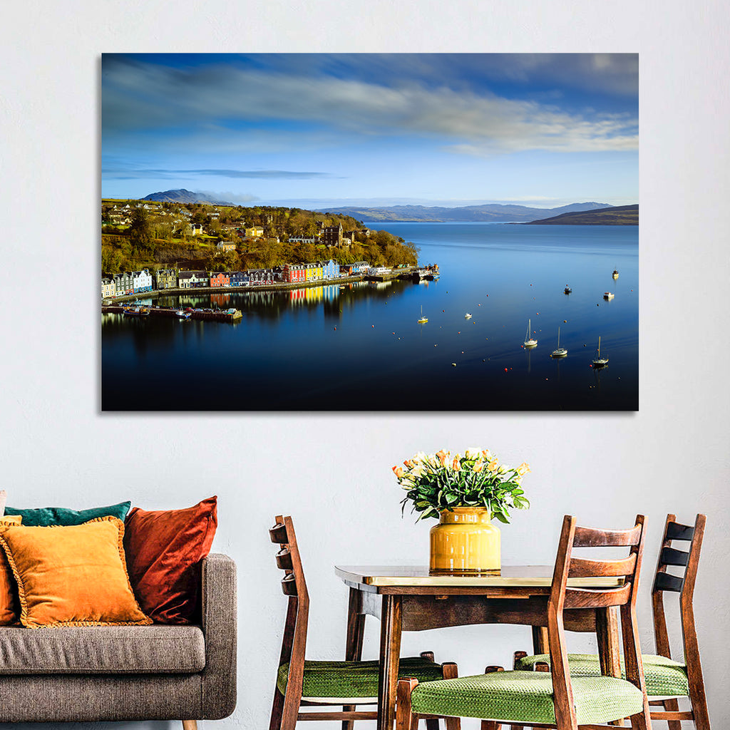 Portree Harbour Colorful Houses Wall Art