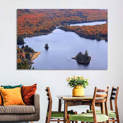 Lake Monroe Aerial with Islands Wall Art