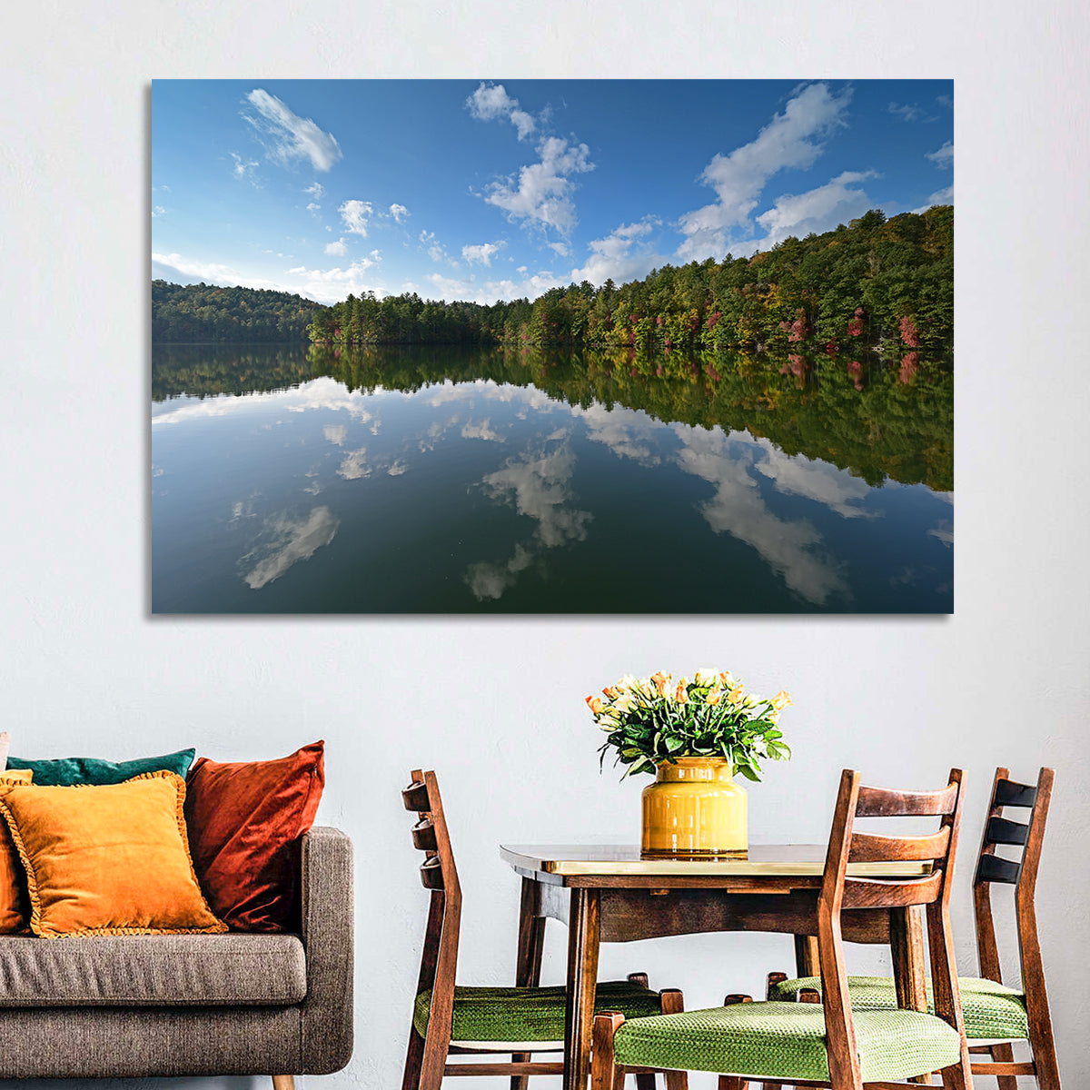 Autumn Reflection at Lake Santeetlah Wall Art