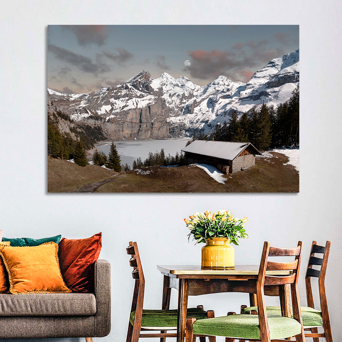 Oeschinensee Winter Landscape Wall Art