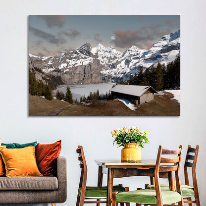 Oeschinensee Winter Landscape Wall Art