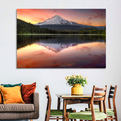 Mount Hood Reflected at Trillium Lake Wall Art