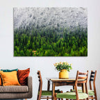 Snowy Dolomites Forest Wall Art