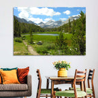 Sierra Nevada Trail to Snow Capped Peaks Wall Art