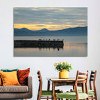 Lake Vrana Pier at Sunset Wall Art