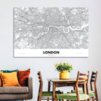 London River Map Wall Art